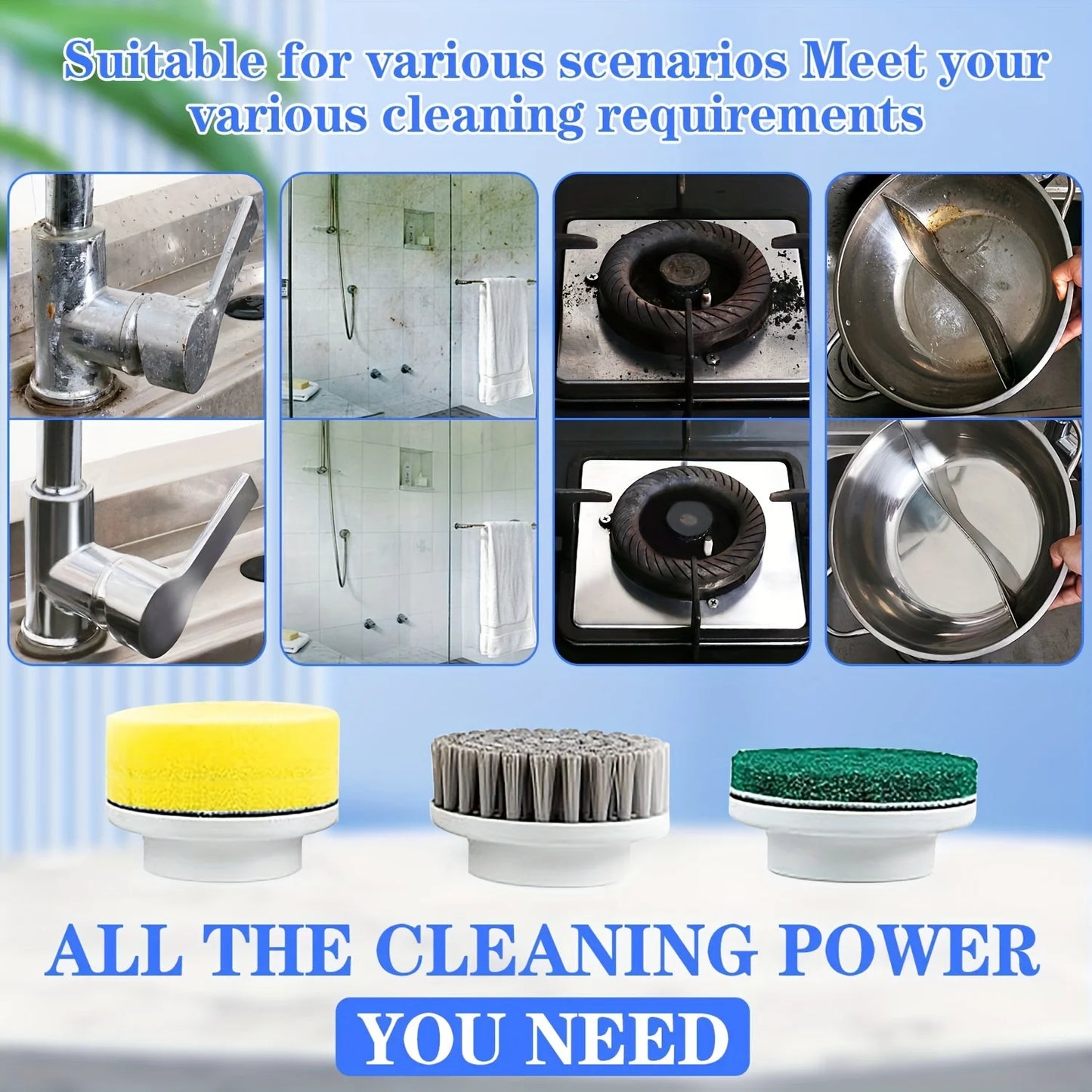 Multifunctional electric cleaning brush